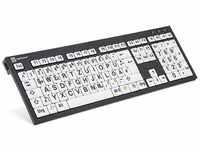 LogicKeyboard LKB-LPBW-BJPU-DE PC Nero Slimline Tastatur LargePrint schwarz auf...