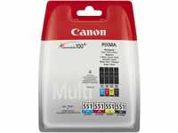 Canon CLI-551 BK/C/M/Y Druckertinte Multipack - 4 x 7 ml für PIXMA
