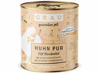 GRAU – das Original – Nassfutter für Hunde - Huhn Pur, 6er Pack (6 x 400...