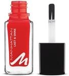 Manhattan Last & Shine Nagellack, Dynamisch roter, gl&auml;nzender Nail Polish f&uuml;r 10