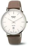 Boccia Herren-Armbanduhr Analog Quarz Leder 3589-01