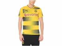 PUMA Erwachsene BVB Home Replica with Sponsor Logo Shirt, Cyber Yellow Black, S