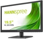 HANNspree HL205DPB 49,53cm (19,5") LED-Monitor WSXGA 250cd VGA DVI Lautsprecher VESA