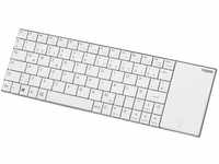 Rapoo E2710 kabellose Multimedia Tastatur wireless Keyboard flaches Edelstahl Design