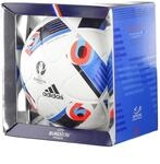 adidas Herren Ball EURO 2016 Official Match, White/Bright Blue/Night Indigo, 5,