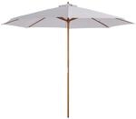 Outsunny Sonnenschirm Holz 300 cm Holzschirm Gartenschirm Balkonschirm Bambus