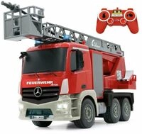JAMARA 404960 - Feuerwehr Drehleiter 1:20 Mercedes Antos 2,4G - deutsche Sirene mit