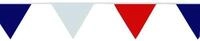 Amscan &ndash; 8605 &ndash; Girlande F&auml;hnchen &ndash; 400 x 26 cm &ndash; blau/wei&szlig;/rot
