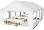 TOOLPORT Hochwertiges Partyzelt 4x8 m Pavillon Zelt PE Plane 450 N Gartenzelt