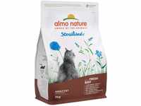 Almo Nature Functional Sterilised, Trockenfutter für Katzen. Mit Frischem Rind. 2 kg