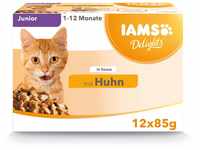 IAMS Delights Kitten Nassfutter - Multipack Katzenfutter mit Huhn in Sauce,