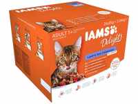 IAMS Delights Land & Sea Collection Katzenfutter Nass - Multipack mit Fleisch...