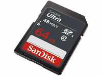 SanDisk Ultra 64GB SDXC bis zu 48 MB/Sek, Class 10 Speicherkarte