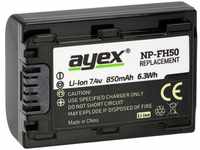 ayex Li-Ion Akku NP-FH50 Passend für Sony Kameras und Camcorder z.B. Alpha...