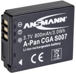 ANSMANN Ersatzakku f&uuml;r Panasonic CGA-S 007 E/1B Li-Ion Akku f&uuml;r Lumix DMC-TZ1