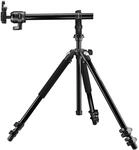 Mantona Basic Scout Max Set Fotostativ, Kamerastativ bis 160cm + Auslegearm,