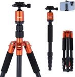 Rollei Compact Traveler No.1 Orange, 145cm Stativ Kamera mit Kugelkopf Leichtes