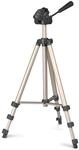 Hama Leichtes Einsteiger-Dreibeinstativ mit 3-Wege-Kopf, Star 75 125-3D, Champagner