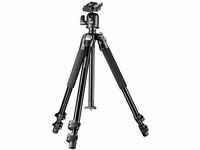 Mantona Basic Scout Makro Fotostativ, Kamerastativ bis 153cm, ideal für Makro durch