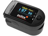 Pulsoximeter PULOX PO-200 Solo in Schwarz Fingerpulsoximeter für die Messung des