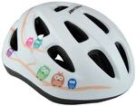 FISCHER Kinderhelm, Fahrradhelm, Jugendhelm Eule, S/M, 55-59cm, wei&szlig;, hochfeste