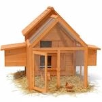 Mucola H&uuml;hnerstall Holz mit Freigehege 156x164x112 cm XXL | Gefl&uuml;gelstall