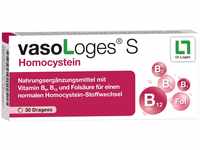 vasoLoges® S Homocystein - 30 Dragees - Kombination zur Homocysteinsenkung -