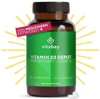 Vitabay Vitamin D3 Depot 20.000 I.E. - 240 Vegane Tabletten Hochdosiert & Vegan -