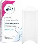 Veet Kaltwachsstreifen f&uuml;r sensible Haut mit Mandel&ouml;l, 20 Streifen