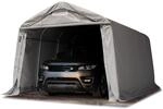 TOOLPORT Garagenzelt Carport 3,3 x 4,8 m in grau Unterstand Lagerzelt PVC 800 N Plane