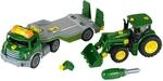 Theo Klein 3908 Transporter mit John Deere Traktor I Schraubset inkl. Schraubendreher