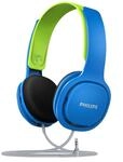 Philips SHK2000BL/00 Over Ear Kinder Kopfh&ouml;rer, Farbige LED-Leuchten, 85dB
