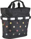 KLICKfix Farradtasche Bikebasket Oval S, Dots, 34 x 31 x 17.5 cm