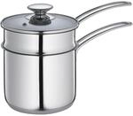 K&uuml;chenprofi 2370602814 Wasserbad-Topf, Edelstahl, silber, 15,5 x 30,3 x 21 cm