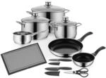 WMF Diadem Plus Topfset Induktion 10-teilig, Kochtopf Set mit Glasdeckel, Cromargan