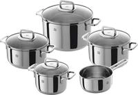 ZWILLING Quadro Kochtopf-Set 5-teilig mit Glas-Deckel, Induktionsgeeignet,