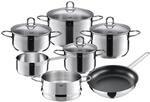 Silit Diamant Topfset Induktion 7-teilig, Kochtopf Set mit Glasdeckel, Pfanne,