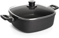 Woll Nowo Titanium Kasserolle viereckig mit Deckel, 28 x 28 cm, 10 cm hoch, 6.0
