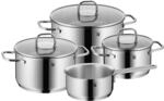 WMF Inspiration Topfset Induktion 4-teilig, Kochtopf Set mit Glasdeckel, Cromargan