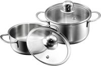 Kopf Mini Topfset Parvus (Edelstahl, 2-teilig, 14 + 14 cm, inkl. Glasdeckel,