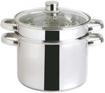 Quid Italy Treviso 5759147 Pastatopf aus Edelstahl, 3-teilig