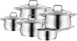 WMF Mattea Topfset Induktion 5-teilig, Kochtopf Set mit Glasdeckel, Cromargan