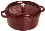 STAUB Gusseisen Br&auml;ter/Cocotte, Rund 28 cm, 6,7 L, Grenadine