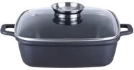 KOPF Br&auml;ter Santorin Aluguss 35 x 28 cm 5 Liter inkl. Glasdeckel