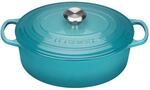 Le Creuset Signature Gusseisen-Br&auml;ter mit Deckel, &Oslash; 27 cm, Oval, F&uuml;r alle