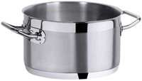 Contacto Professioneller niedriger Edelstahl Kochtopf Suppentopf Fleischtopf 16 cm in
