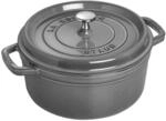 Staub 4 Quart Round Cocotte, Graphitgrau