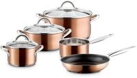 M&Auml;SER 926757 Asterion, Topfset in modernem kupferfarbenem Design, 4 T&ouml;pfe, 1