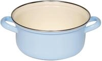 Riess, 0279-006, Kasserolle mit Chromrand &Oslash; 18cm, BUNT PASTELL, Emaille, Vol.