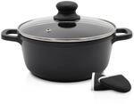 Karl Kr&uuml;ger 22020TH Aluguss-Fleischtopf Leipzig mit Thermogrips, 20 cm, Schwarz